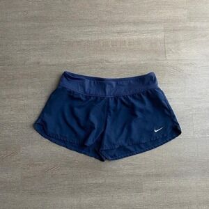 Nike Swim Solid Element Board Shorts Womens Medium Navy Blue Lined Bottoms 1285